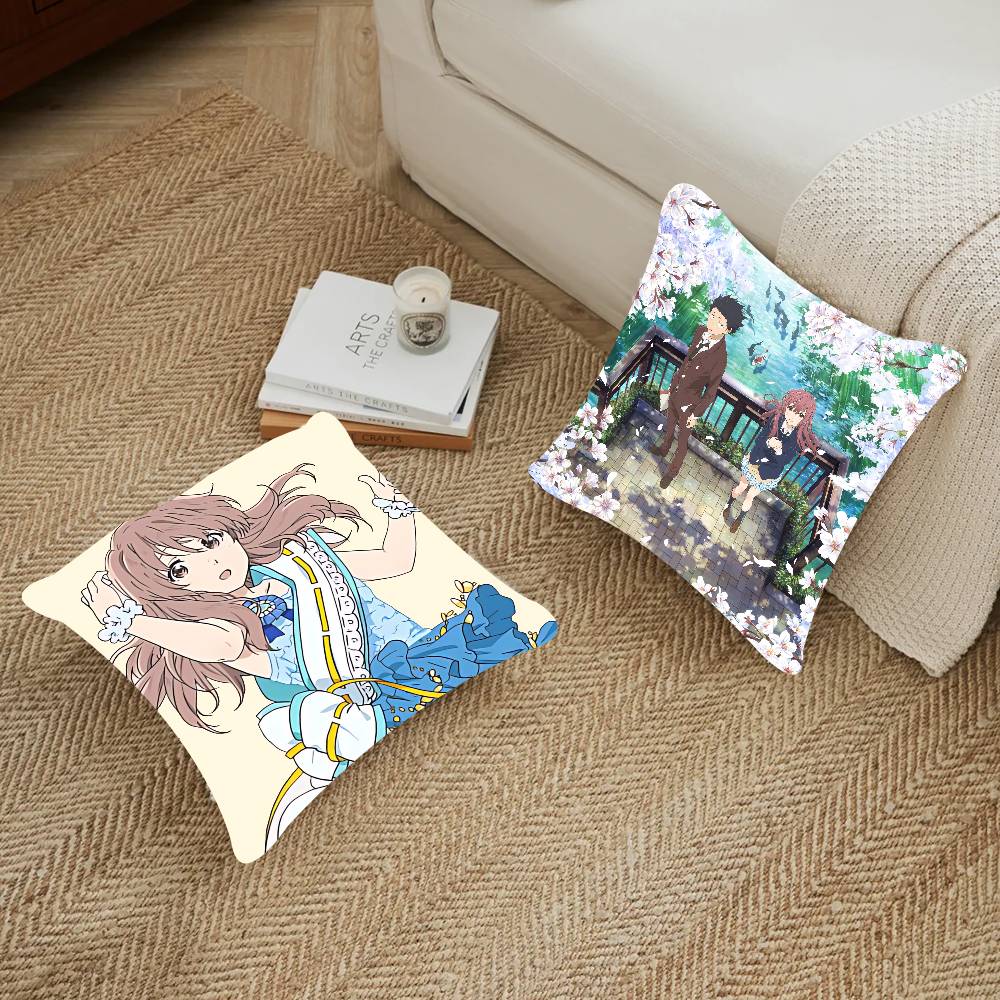 A S-Silent Voice Pillow Cover Sofa Cushion Cover Home Room Decoration Children Gift