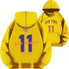 2025 Jalen Brunson Knicks Basketball Hoodie with Plus Velvet for Autumn