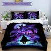 3pcs Custom Name Fantasy Night Printed Bedding Set Duvet Cover Closure Includes 1 Duvet Cover & 2 Pillowcases, Soft and Comfortable for All Seasons.