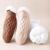 Grid Thicken Velvet Socks Silica Gel Sleeping Socks Cute Winter Floor Socks  Women