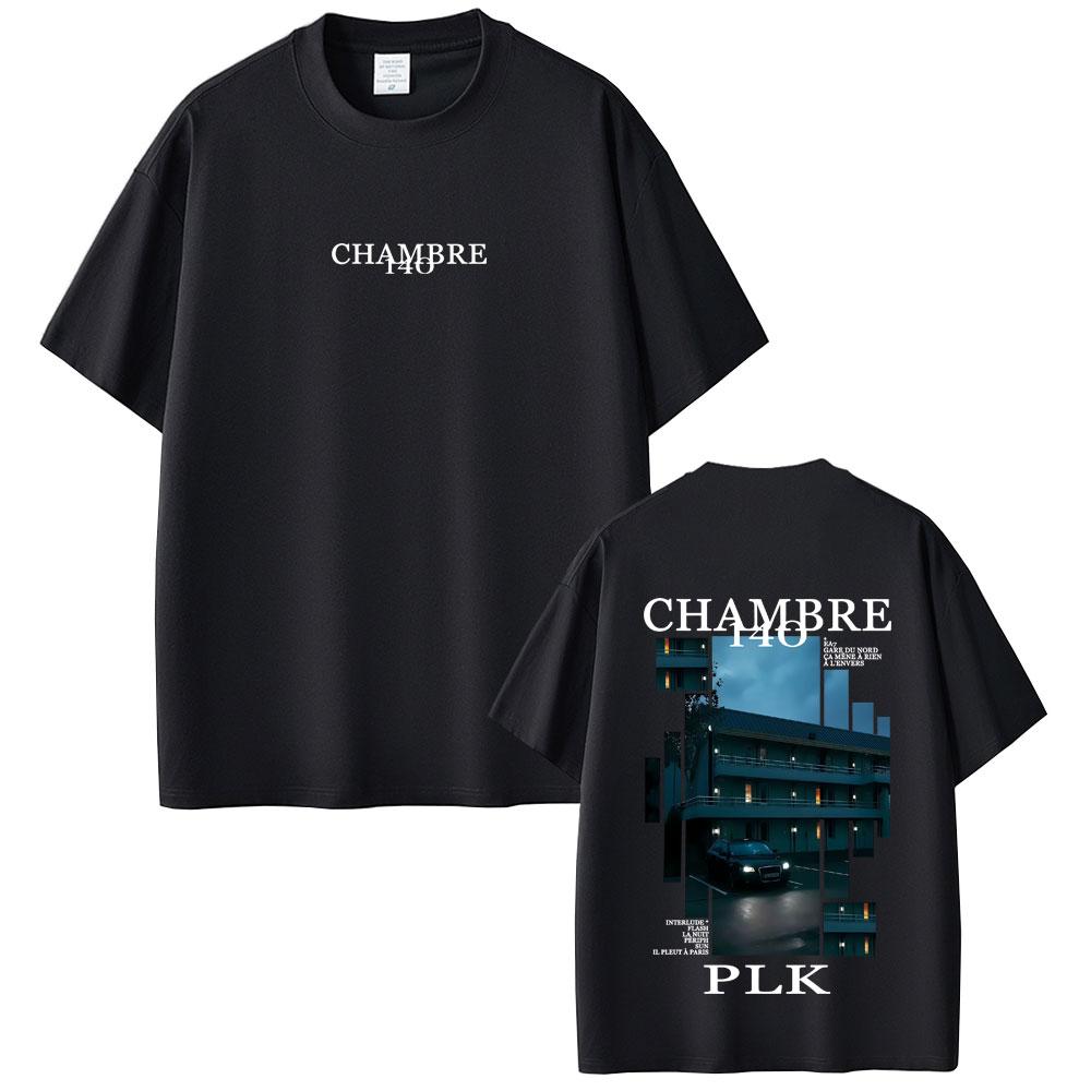 

Rapper PLK Chambre 140 Album Graphic Tshirt Summer Unisex Women Hip Hop Fashion Pop Music Tshirt Male Vintage Oversized Streetwear S