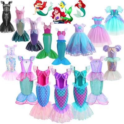Dívčí kostým Malá mořská víla Dětská narozeninová Halloweenská Princezna Dívčí šaty Dětské letní párty oblečení na karneval