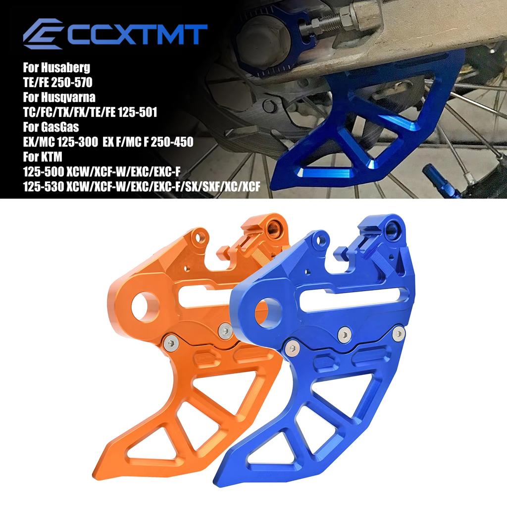 CNC Rear Brake Caliper Support With Brake Disc Guard For KTM XC XCF XCW EXC SX SXF EXCF TPI Six Days 350 400 450 530 125 250 300