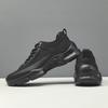 Raw black sneakers thick-soled heightening shoes trendy shoes summer hollow breathable casual shoes