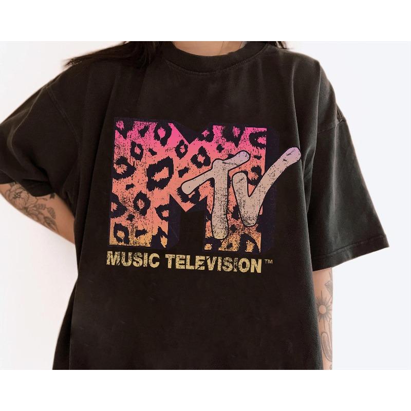 MTV Music TV Retro Street Summer New Style Unisex Casual Fashion Cotton Tshirt