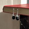 [925silver] Onyx drop earring