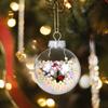 6Pcs PET Clear Plastic Christmas Ball Fillable Plastic Bauble Xmas Tree Hanging Ornaments  New Year