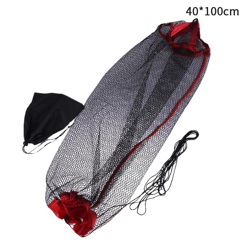 Fishing Mesh Bag Folding Fishing Fishing Gear Thickening Small Grid Nets Live Fish Nets Bag Bundle Mouth Net Bag Fishing Supply