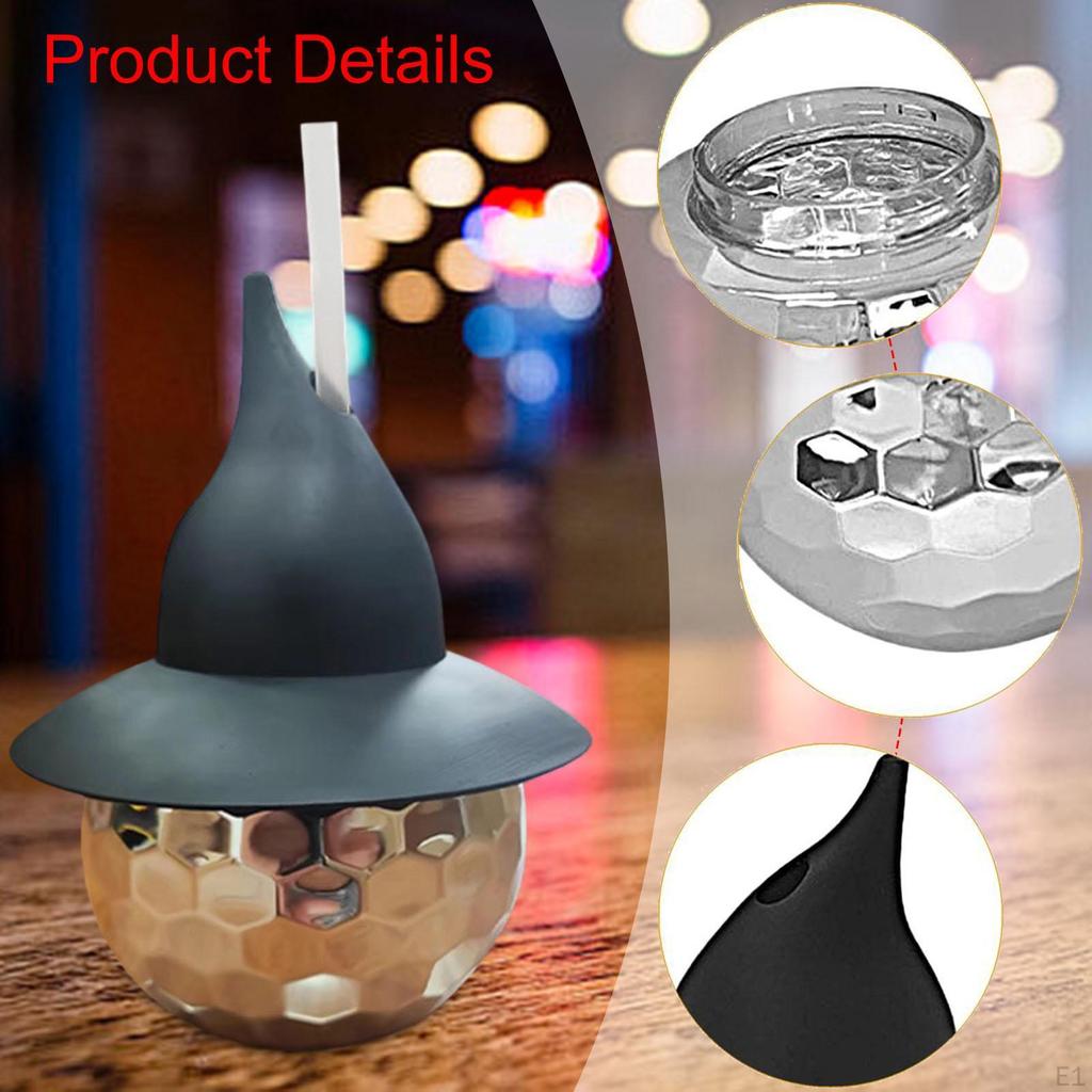 Disco Ball Cup Drinking Tea Bottle Gift with Witch Hat Spherical Halloween Coffee Mug for Theme