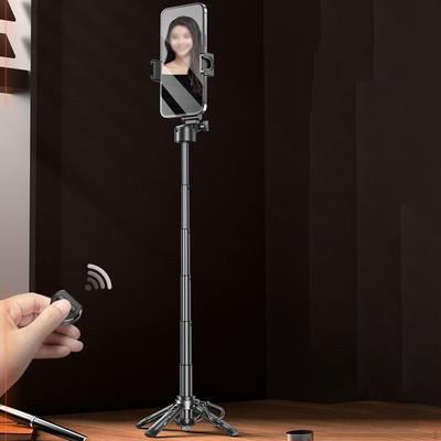 Przenośny kijek do selfie ze stopu aluminium, ładowalny, z uchwytem na telefon komórkowy, rozkładany do nagrywania wideo