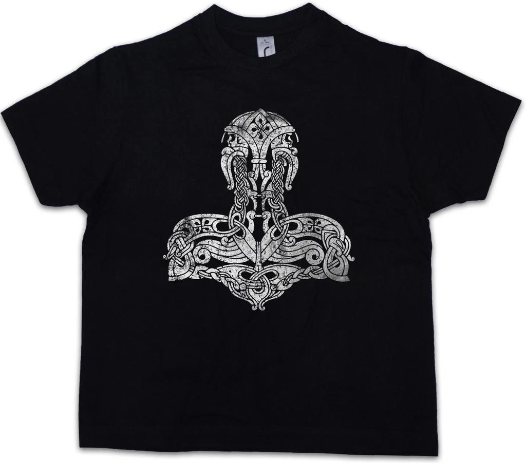 CELTIC THOR'S HAMMER Kids Boys T-Shirt Mjölnir Paganism Wotan Thor Vikings Odin