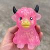 Cute Cow Squishy Maltose Fidget Toy Soft Cow  Squeeze Toy Small Cute Animal Anti Stress Splat Decompressions Vent Squeeze Toy