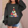 Children's Fashionable Casual Long-sleeved Loose Christmas Print Pullover Sweatshirt