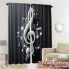 Set Of 2 Modern Flat Printing Curtains Without Rod Melody Splash Versatile Polyester Art Deco Festive Curtain Made