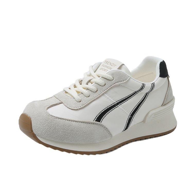 Niche German Training Shoes Women's 2025 Early Spring New Color Matching Fashion Sports Shoes Running Flat Casual Board Shoes Forrest Gump Shoes