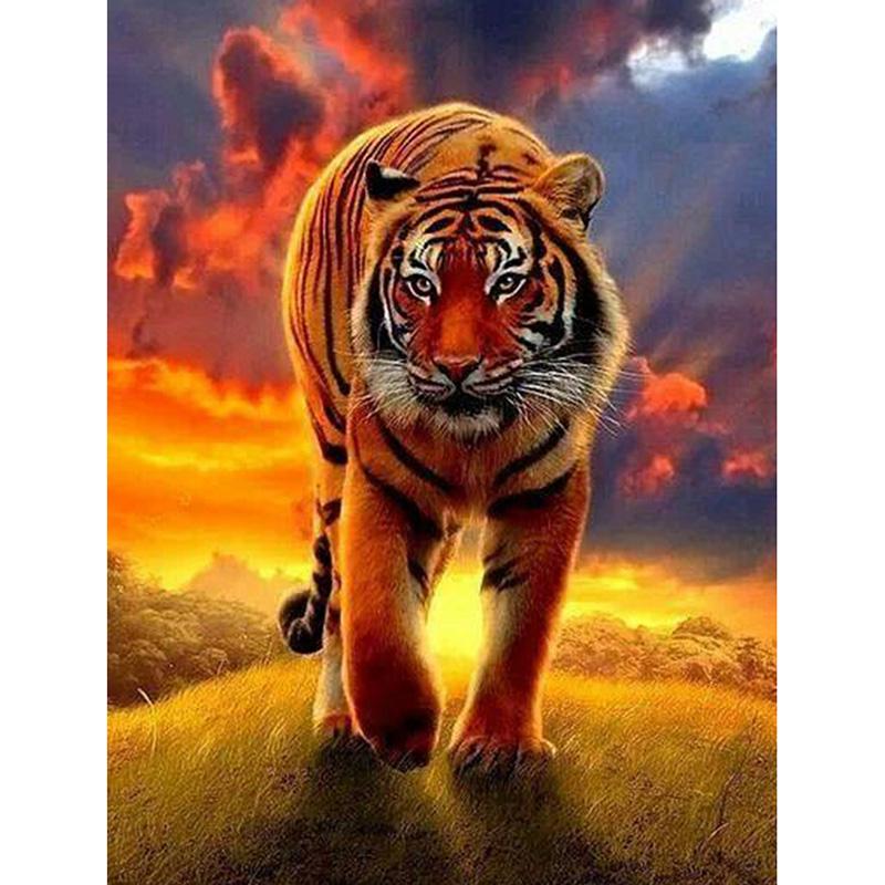 DIY Tiger 5D Diamond Painting Full Square Drill Resin Mosaic Animal Diamond Embroidery Cross Stitch Handmade Wall Art Gift