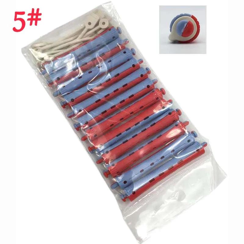 12pcs Hair Perm Rods Heatless Hair Curling Rollers Perming Rods Curlers Cold Wave Rods Flexible For Women Long Short Hair