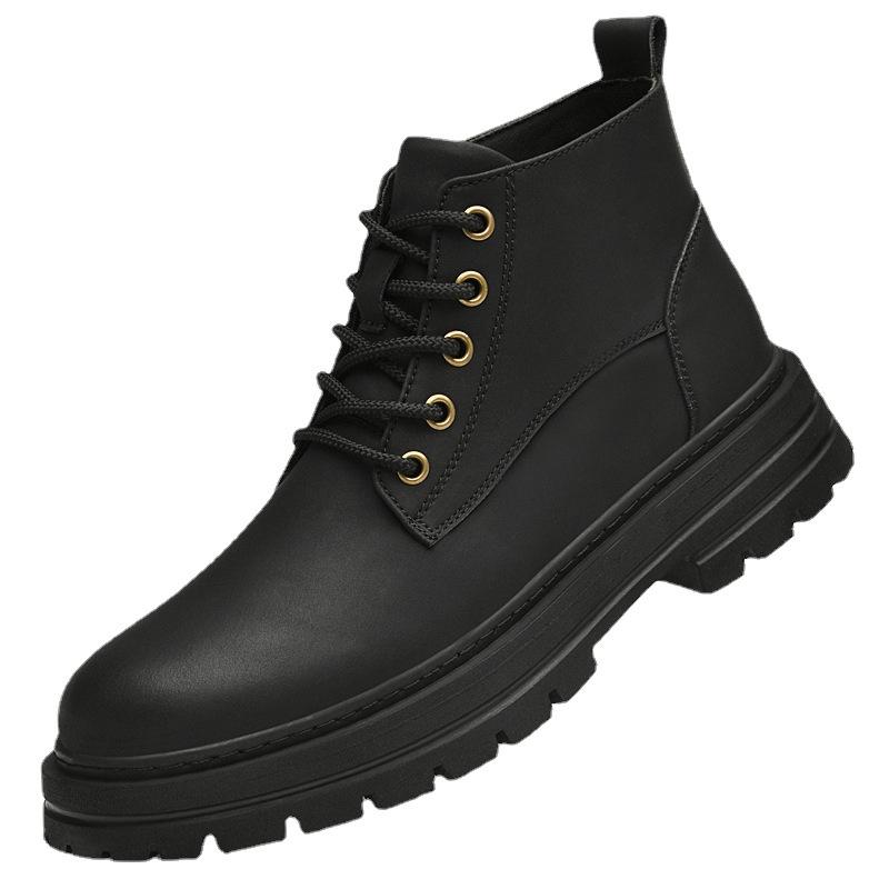 Martin boots men's casual retro tooling boots high-top outdoor shoes velvet big yellow boots men's shoes