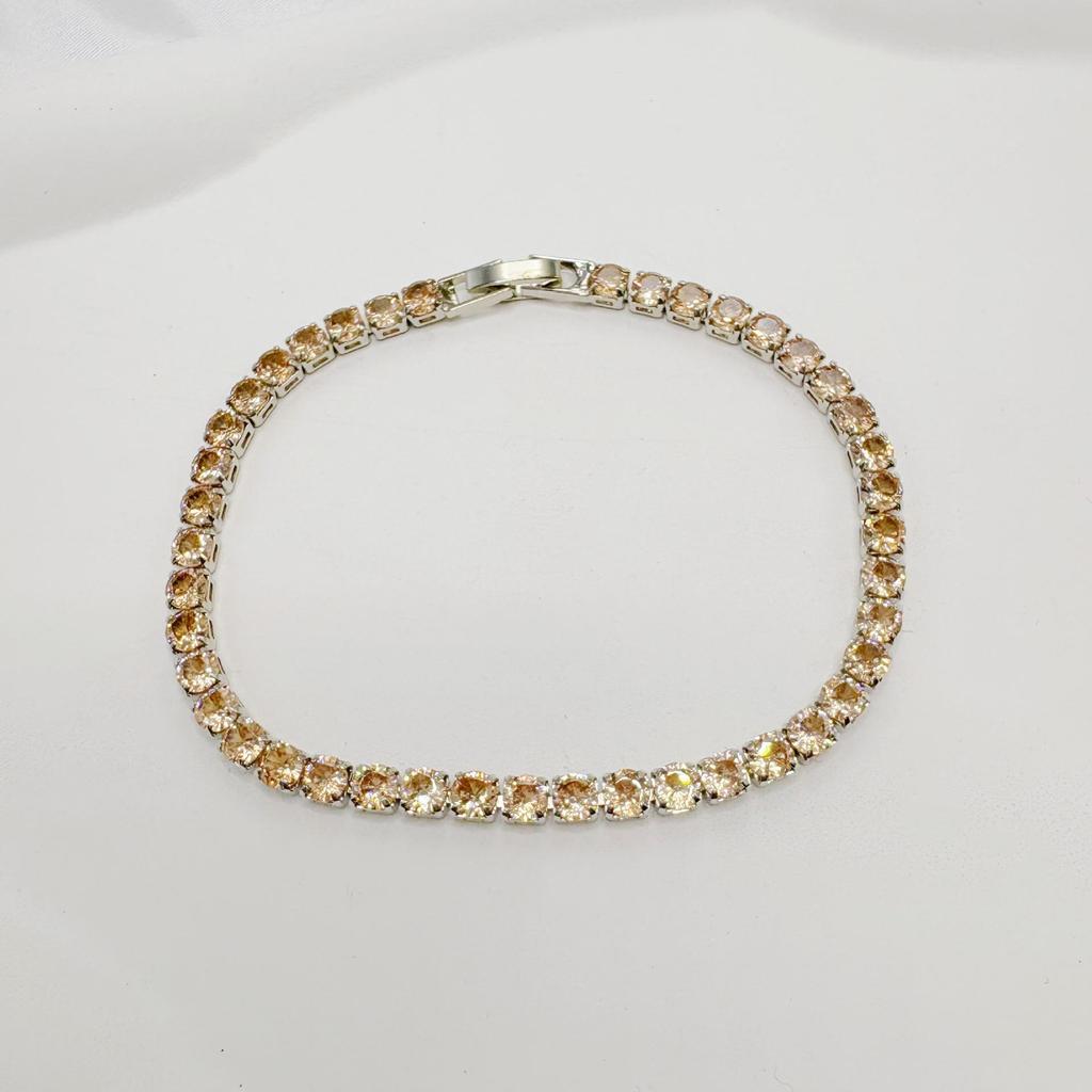 European & American Men's and Women's Hip-Hop Copper Zircon Tennis Bracelet 4.0