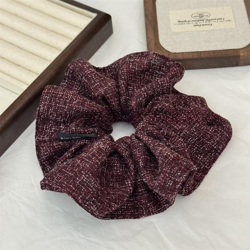 

Осень и Зима Красные Модные Вязаные Резинки для Волос Шикарные Эластичные Держатели для Хвоста Вязаная Ткань с Текстурой Рождественские Аксессуары для Волос