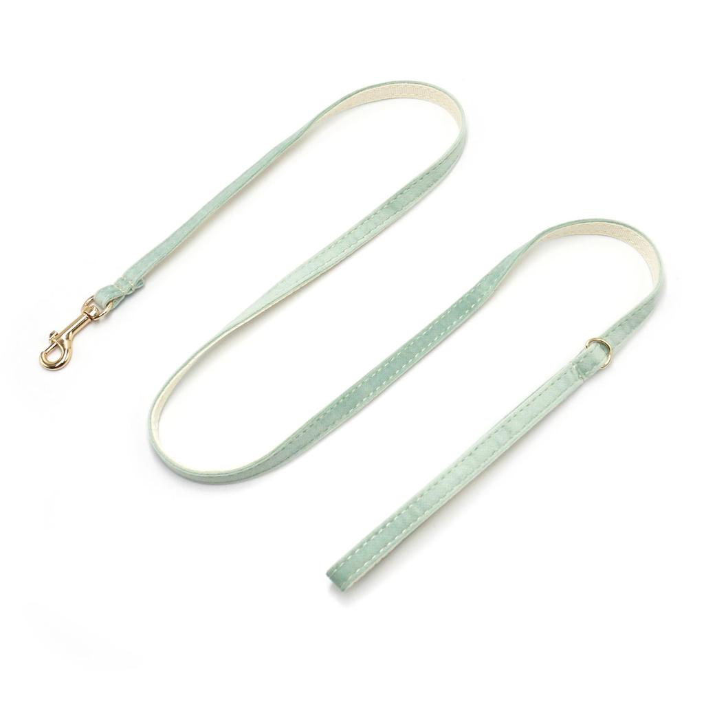 Adjustable White Tea Velvet Cat Collar with Bell - Cute & Comfy Pet Collar