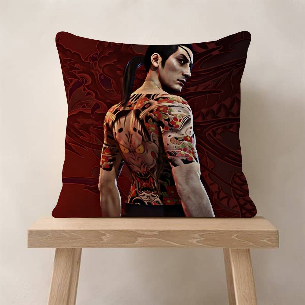 Game Y-Yakuza Anime Pillow Case Fashion Square Pillowcase Bedroom Sofa Room Ins Decoration Leisure