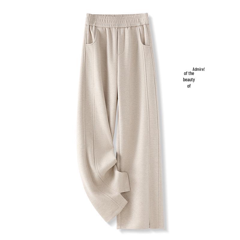 

Fashionable High-Waisted Warm Straight-Leg Women s Pants: 2026 Spring/Winter Slimming Loose Versatile Trousers XL / 29 (115-125 lbs)