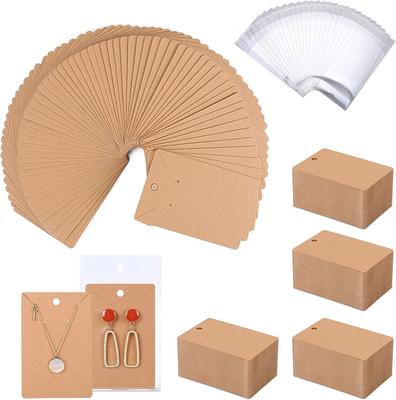 6*9CM Pusta Kartka Kraftowa na Biżuterię Kraft Paper