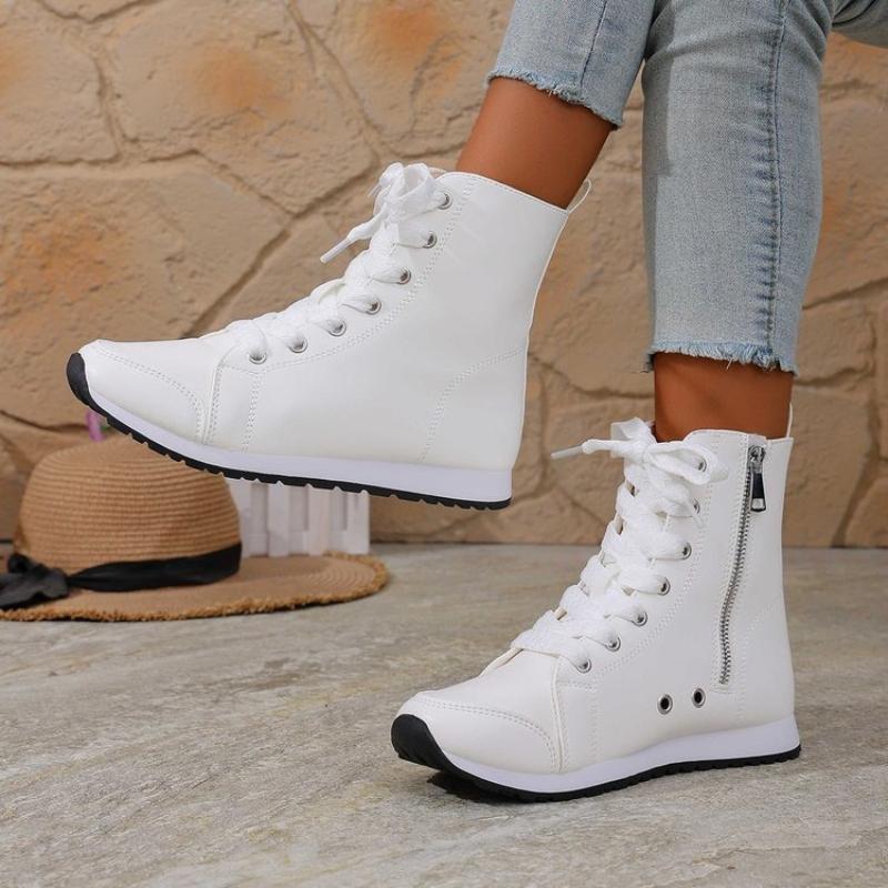 

New Large Fashion Women s Boots Black Boots Side Zipper Short Boots Breathable Autumn Women s Shoes De Mujer 43
