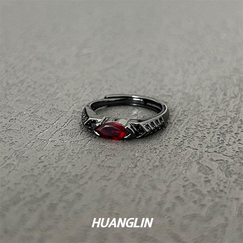 

Black Warrior Horus Eye Ring Men s Fancy Couple Little Finger Ring Fashion Hip-Hop Fashionable Brand Dark Adjustable Eye of Horus Ring (Red) Adjustable opening