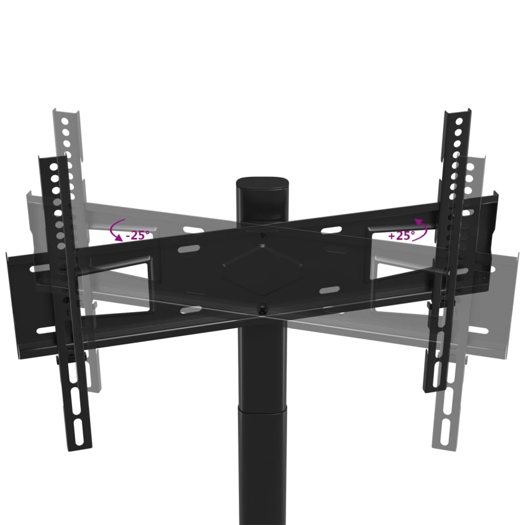 Vidaxl Corner TV Stand 32-65 Inches, 3-Tier, Black