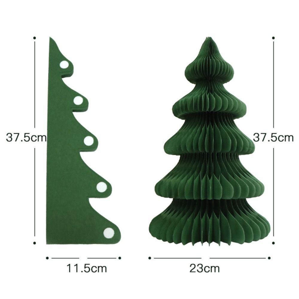 Foldable Paper Christmas Tree 3D Friendly Paper Xmas Tree Model Reusable Exquisite Design 3D Merry Christmas Ornament Wedding
