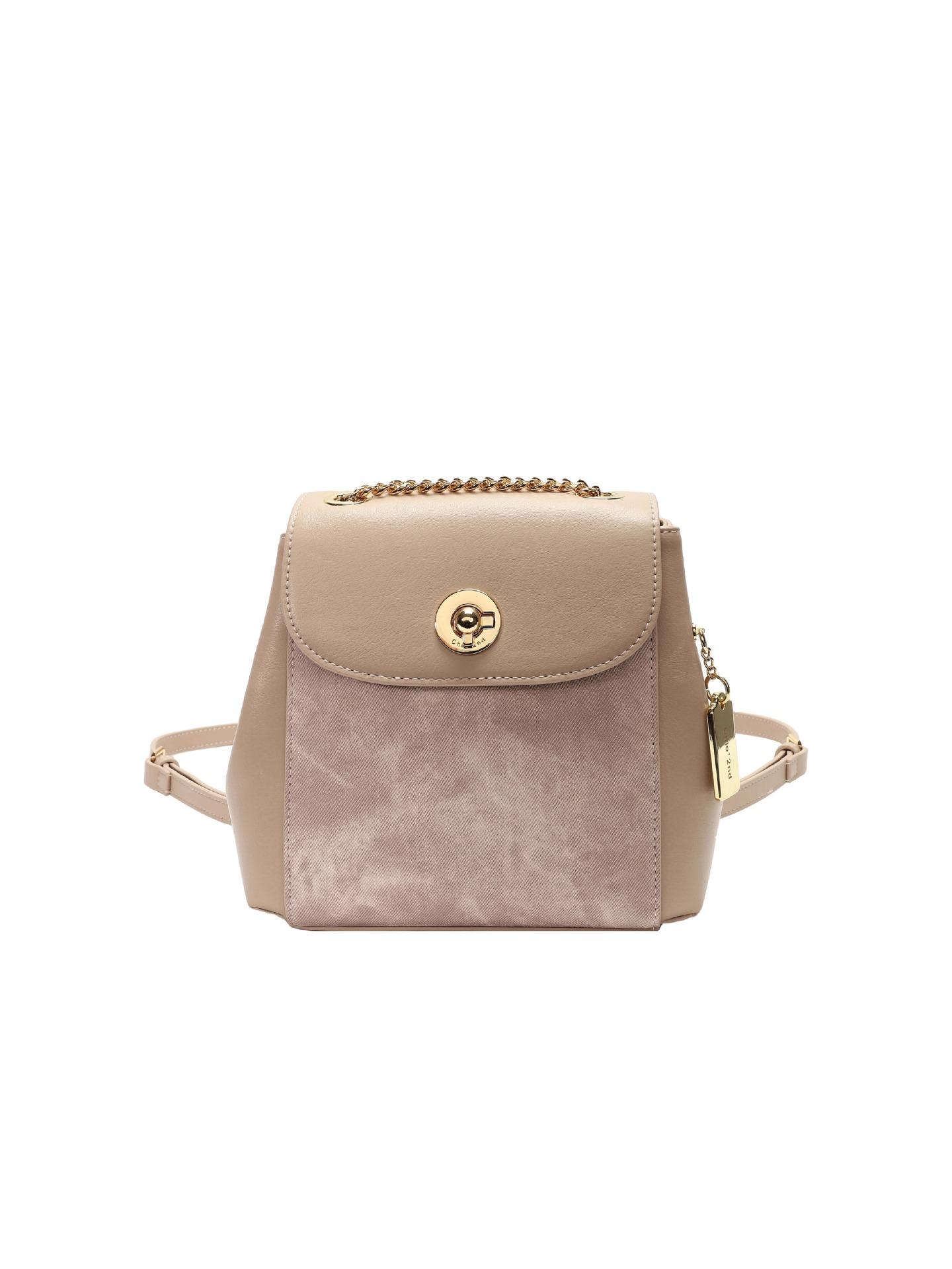 

Рюкзак с рисунком маслом на плавающем острове, женский, 2024, новый нишевый розовый туман, корейский маленький рюкзак с цепочкой розовый