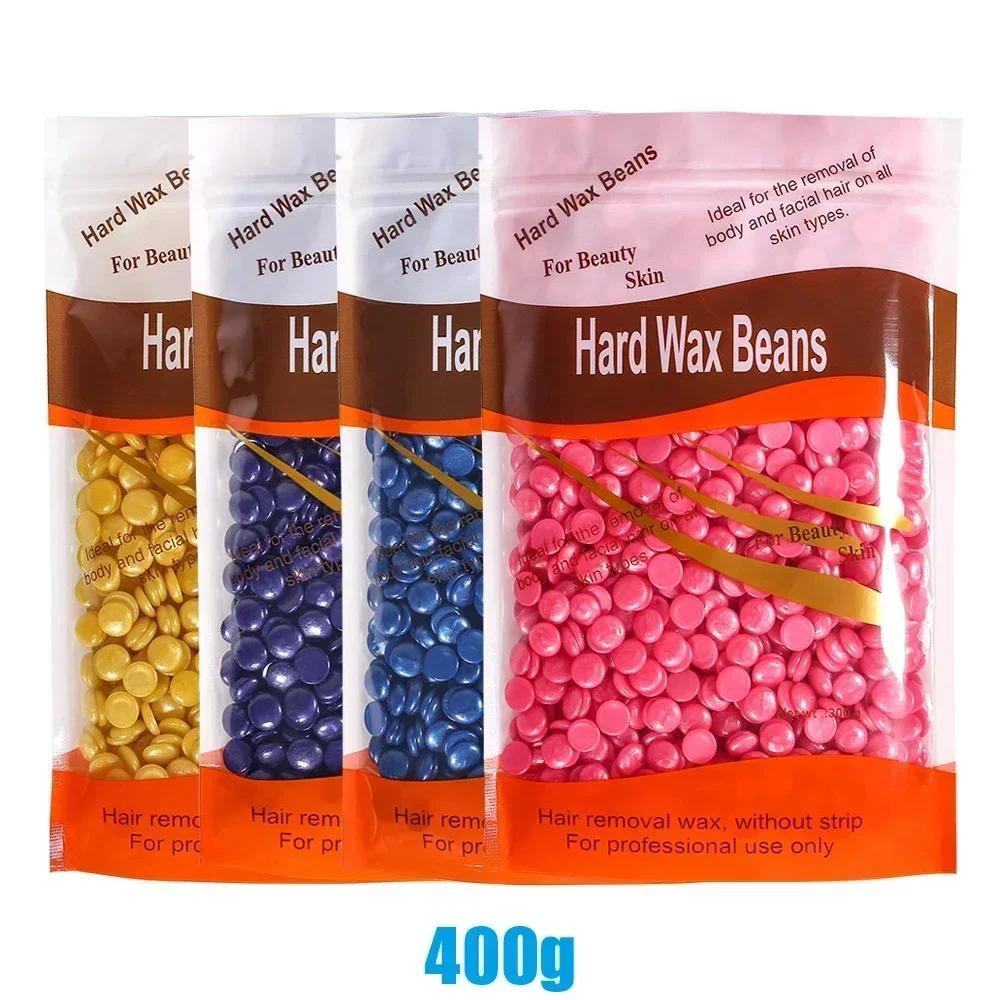 400/300/200g Waxing Wax Beans for Hair Removal Full Body Hot Film Hard Depilatory Wax Beads for Wax Heater Machine