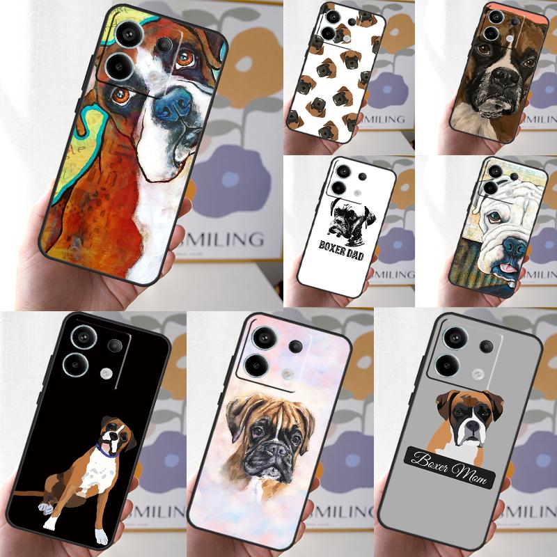 Boxer Dog Case For Xiaomi Redmi Note 13 8 9 10 11 12 Pro 12S 11S 10S 9S Redmi 13C 9C 10C 12C Cover