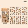 Kawaii Cat Stickers Cartoon Animal Stickers Student DIY Scrapbook Decals Handbook Cute Korean Nail Sticker Aesthetic Stationery