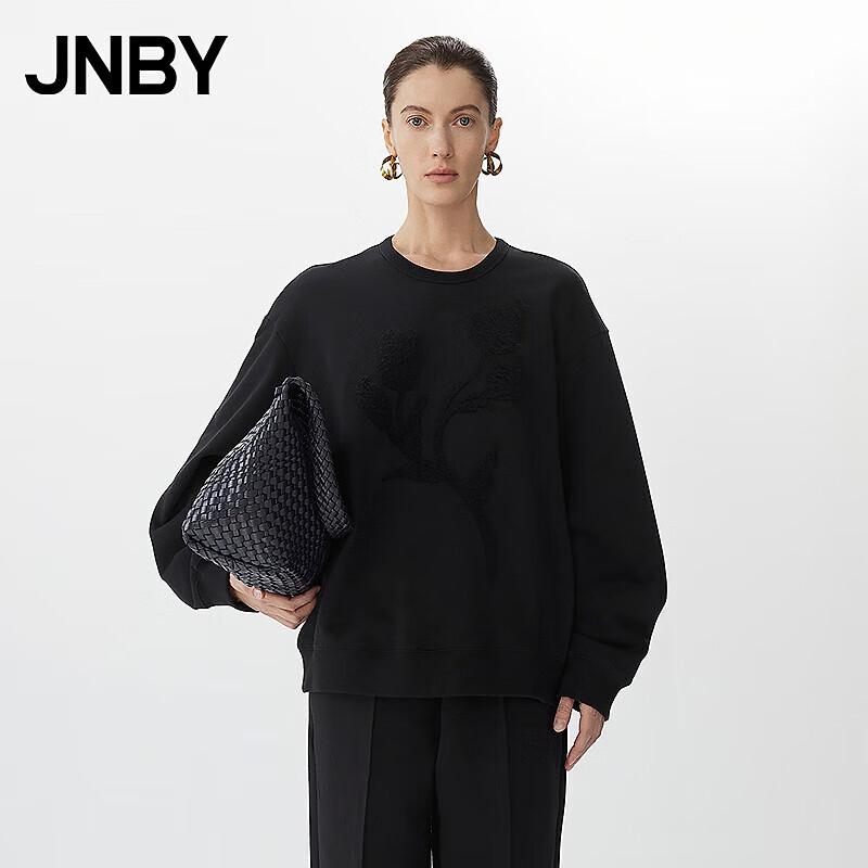JNBY Spring 2025 Floral Loose Fit Round Neck Sweatshirt
