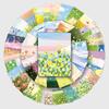 50 Waterproof Flower Oil Painting Stickers for DIY Journal, Phone Case, Suitcase