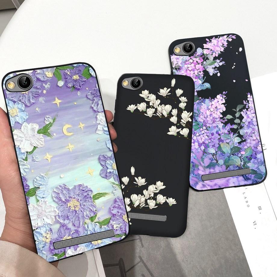 Flower Cover For Xiaomi Redmi 4A 4x Beautiful Moon Night Black Cat Phone Case For Redmi 4x Redmi4a Protection Coque Funda Capas