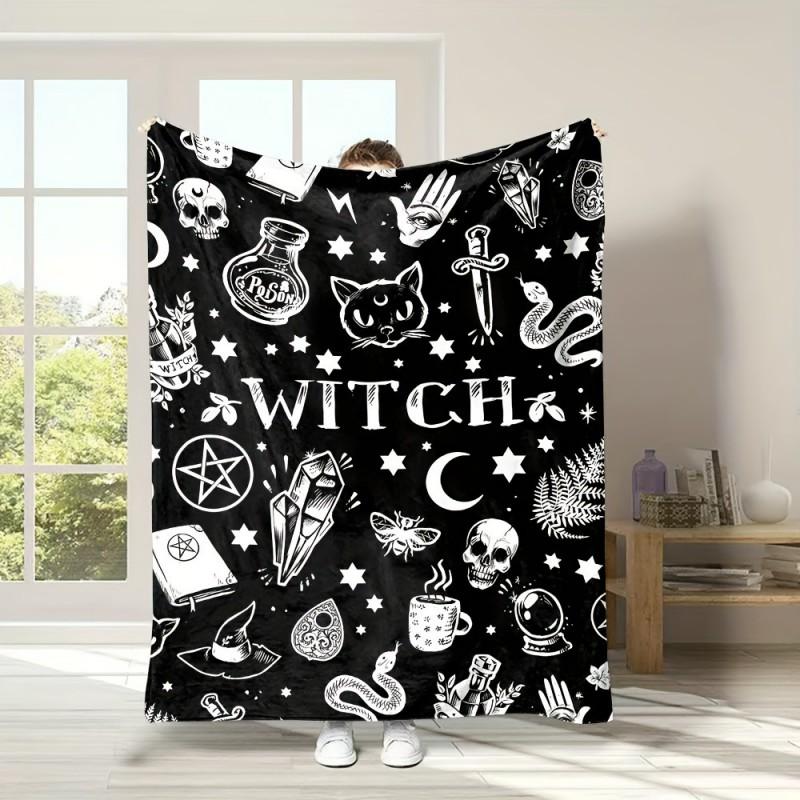 Halloween Pumpkin Christmas Printed Flannel Blanket Soft Cozy Throw Party Home