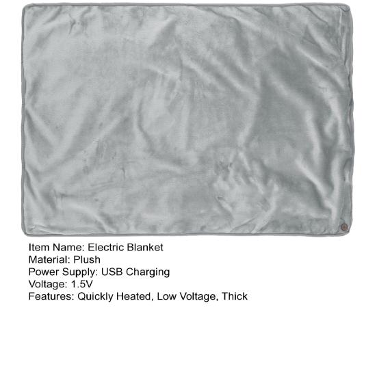 Electric Heating Blanket 5V Low Voltage USB Charging Quickly Heated Warm Shawl Winter Cape Pad Button Closure Throw Blanket