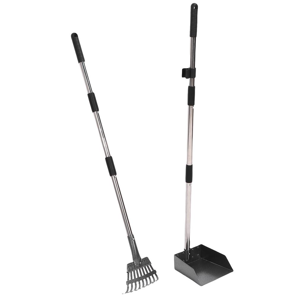 Metal Chicken Scooper and Rake,   Rake and Shovel Set, Chicken Coop Cleaning Tools Chicken Coop Accessories for Chickens Ducks and Small Anim