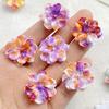 10Pcs Cute Colourful Flower Series Resin Figurine Crafts Flatback Cabochon Ornament Jewelry Making Hairwear Accessories