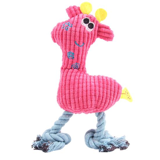 

Pet Dogs Puppy Fluffy Plush Deer Shape Molar Teeth Chewing Squeaky Sound Toy