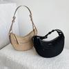 Women's Bag Niche New Autumn and Winter Frosted Crescent Bag Armpit Bag Women's Shoulder Bag Saddle Bag