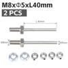 2 Pcs Precision Steel Wheel Axles with Stop Nuts 3/4/5/6MM for RC Aircraft Landing Gear Assembly