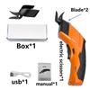 Rechargeable Electric Scissors Wireless Battery Cutter Cloth Carpet PVC Leather Cutting Tools Cordless Sewing Shear Doubl Blade
