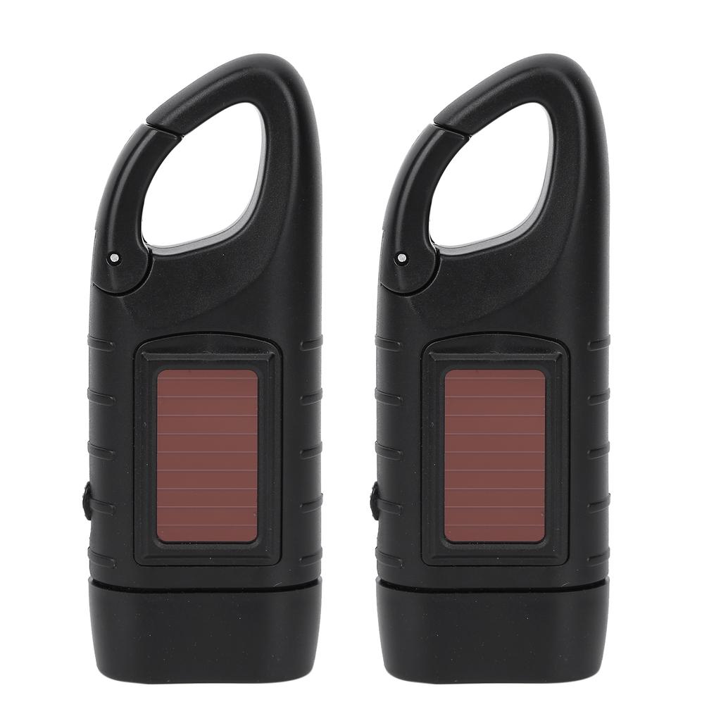 2pcs Hand Crank Rechargeable Torch for Hiking Night Running Emergency Lamp