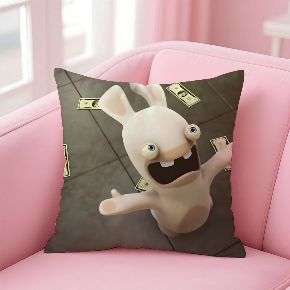 R-Rabbids I-Invasion Cushion Cover Home & Car Multi-Scene Pillow Cover - Reversible, Soft & Durable for Daily Use