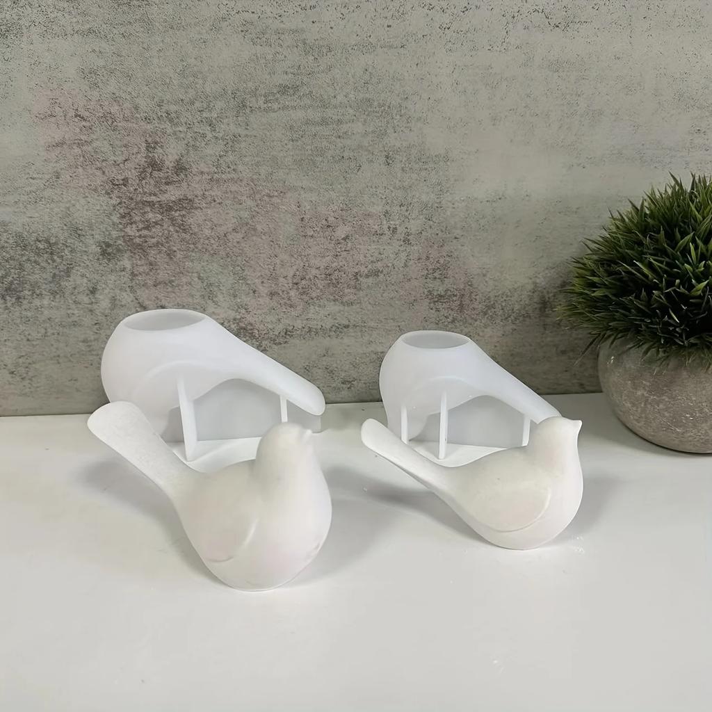 A Top-quality Large and Small Bird Gypsum Decorative Silicone Mold, Three-dimensional Small Bird Scented Candle Mold, Drip Mold